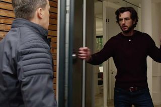 M jak miłość, odcinek 1860, kulisy serialu: Jakub (Krzysztof Kwiatkowski), Mariusz (Mateusz Mosiewicz) 