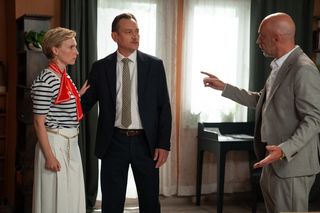 Barwy szczęścia odc. 3239. Bazylow (Andrzej Szeremeta), Robert Stefaniak (Paweł Ławrynowicz), Sonia (Weronika Nockowska)