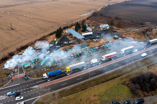 Protest rolników w Medyce 