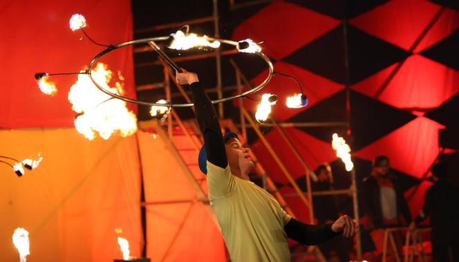 Fire show na pl. Teatralnym przy CSK w Lublinie. Było gorąco! 