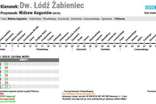 Kierunek: Łódź Żabieniec