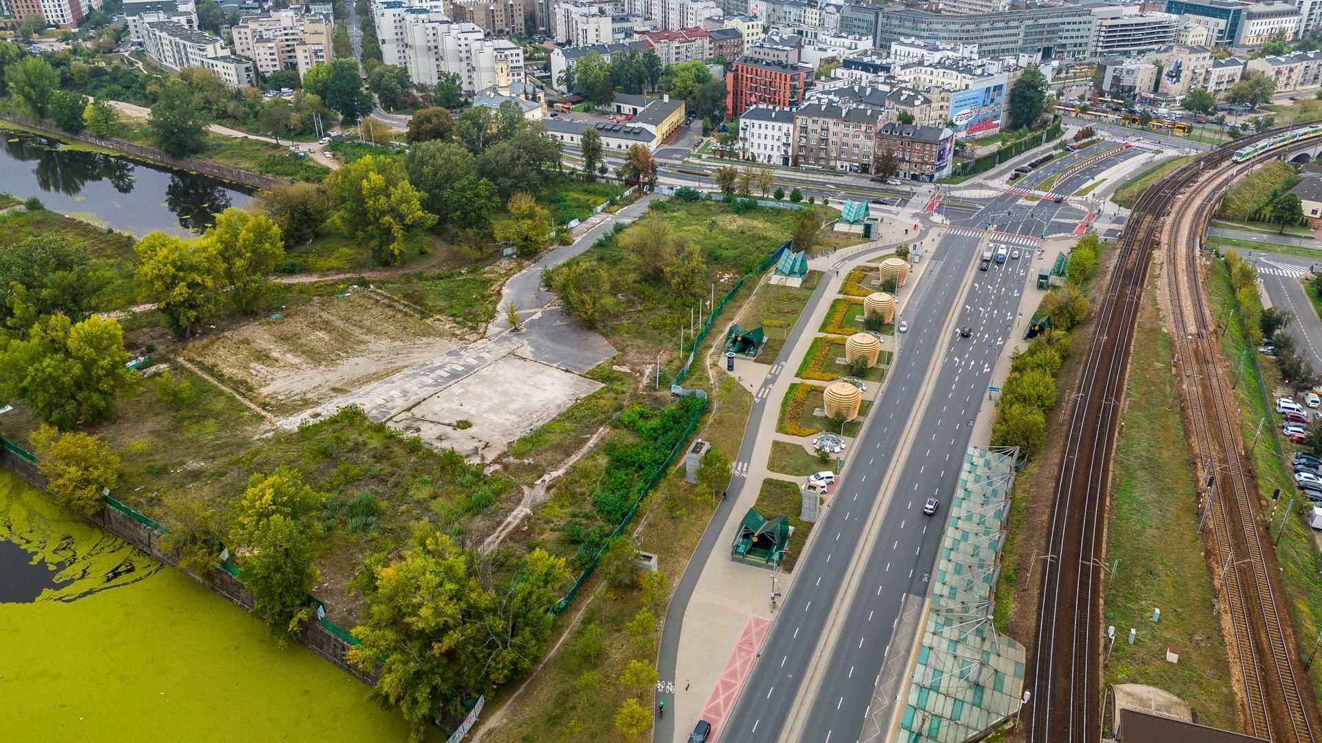 Okolice przyszłej stacji metra M3 Stadion Narodowy