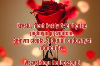 Kartka z życzeniami dla Krystyny na imieniny