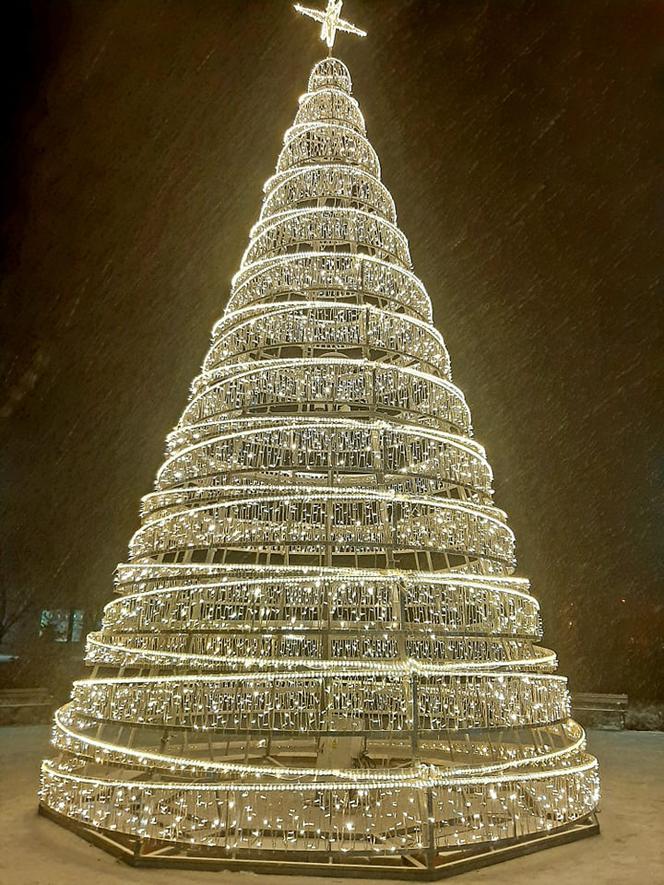 Ze szronem są jeszcze piękniejsze! Świąteczne iluminacje w Łomży