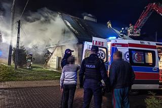 Pożar w Hajnówce na ul. Bohaterów Westerplatte [21.11.2021]