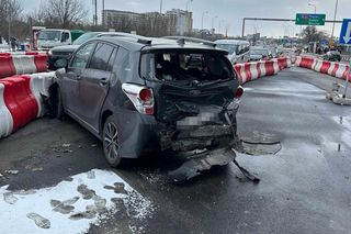 Karambol w Alejach Jerozolimskich (14.02.2025)