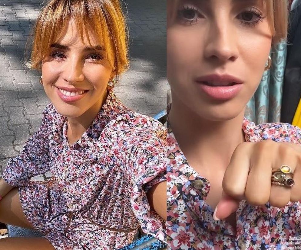 M jak miłość. Pierścionek Kamy wzbudza sensację na planie! To zaręczynowy od Marcina? - ZDJĘCIA