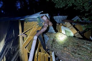 Powiat garwoliński: Drzewo przewróciło się na garaż