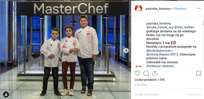 Paulina Foremny wygrała Master Chefa Junior