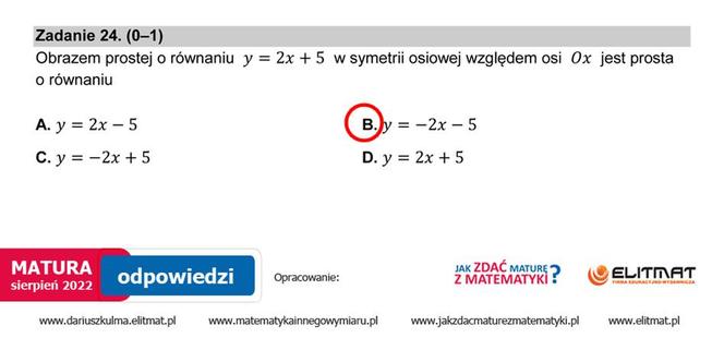 Matura 2022: matematyka, poprawka. Arkusz PDF