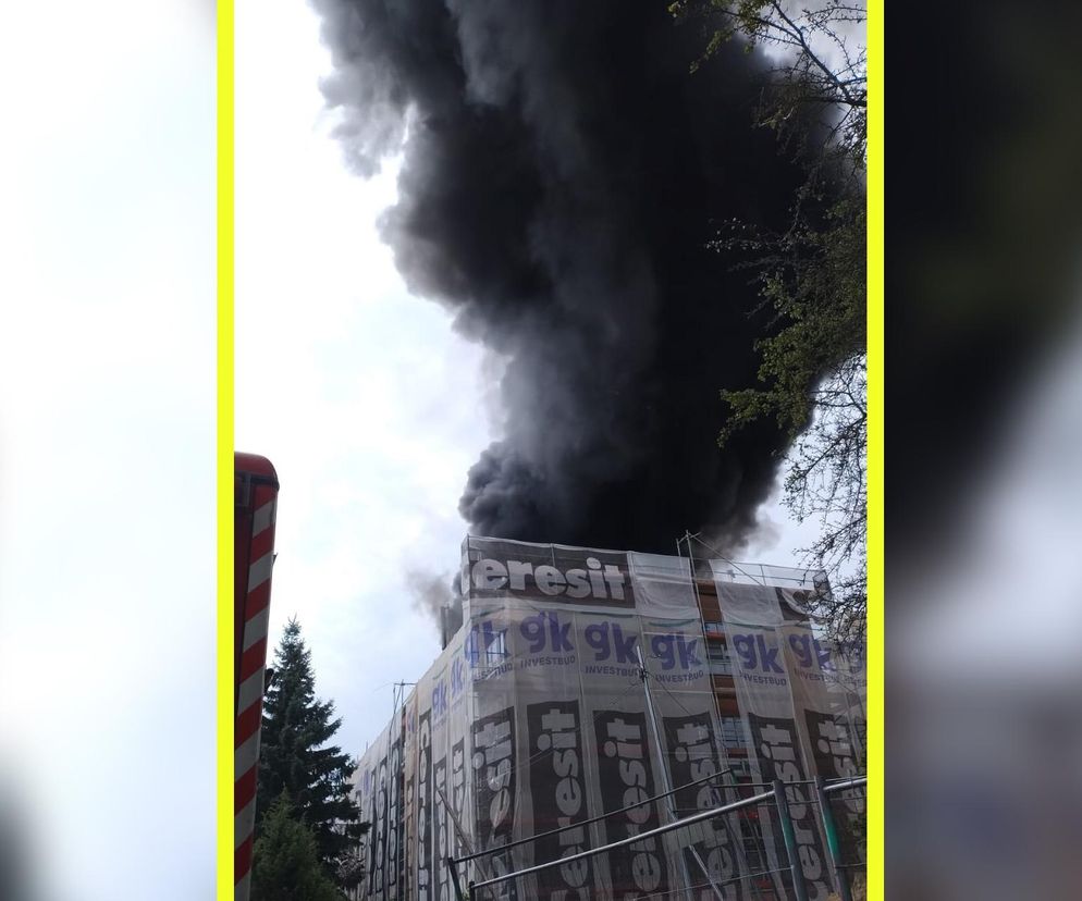 Pożar szkoły, dym widoczny w całym mieście! Zamknijcie okna