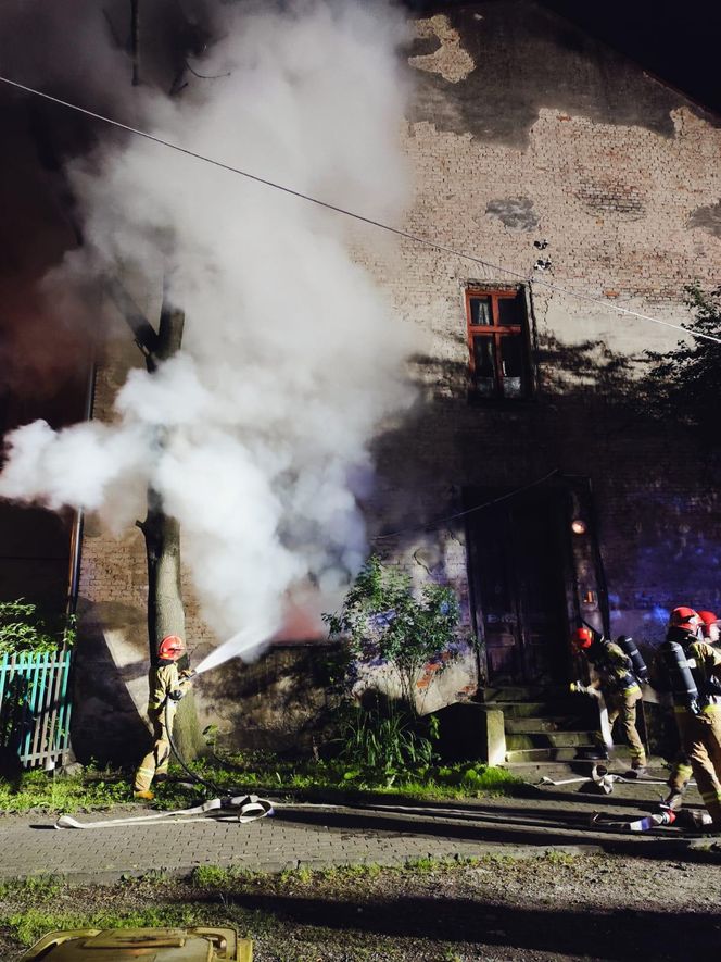 Pożar budynku wielorodzinnego w Bielsku-Białej