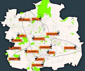 Mapa wszystkich miejsc na grilla w Łodzi
