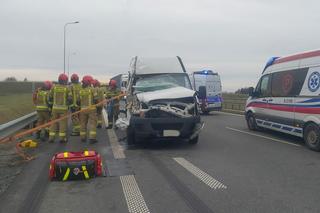 Kazimierzowo. Wypadek na S7. Ciężarówka zderzyła się z busem [ZDJĘCIA]