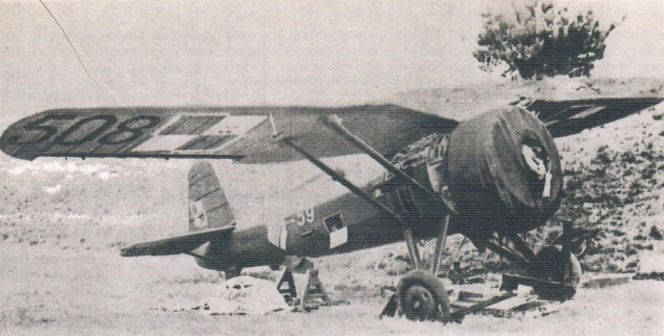 Samolot na lotnisku w Toruniu. Rok 1939