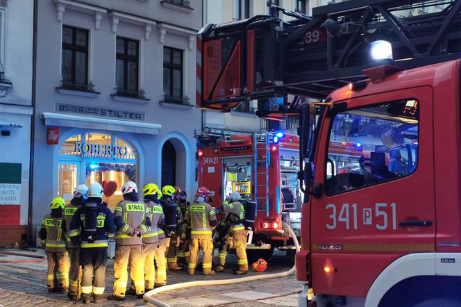 Pożar w restauracji na Głównym Rynku