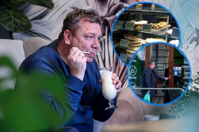 Michał Wójcik w bezcukrowej kawiarni