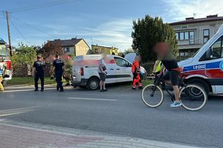 Zderzenie samochodu z motocyklistą w Suchyni koło Kraśnika