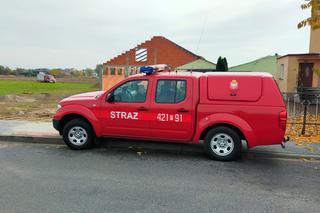 Pożar obory w Dalkach pod Gnieznem