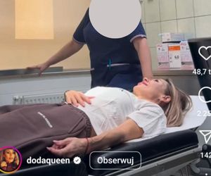 Doda na łóżku w szpitalu