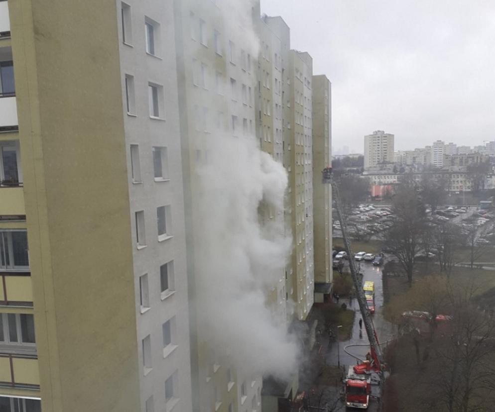 Pożar w bloku przy ulicy łukowskiej 6