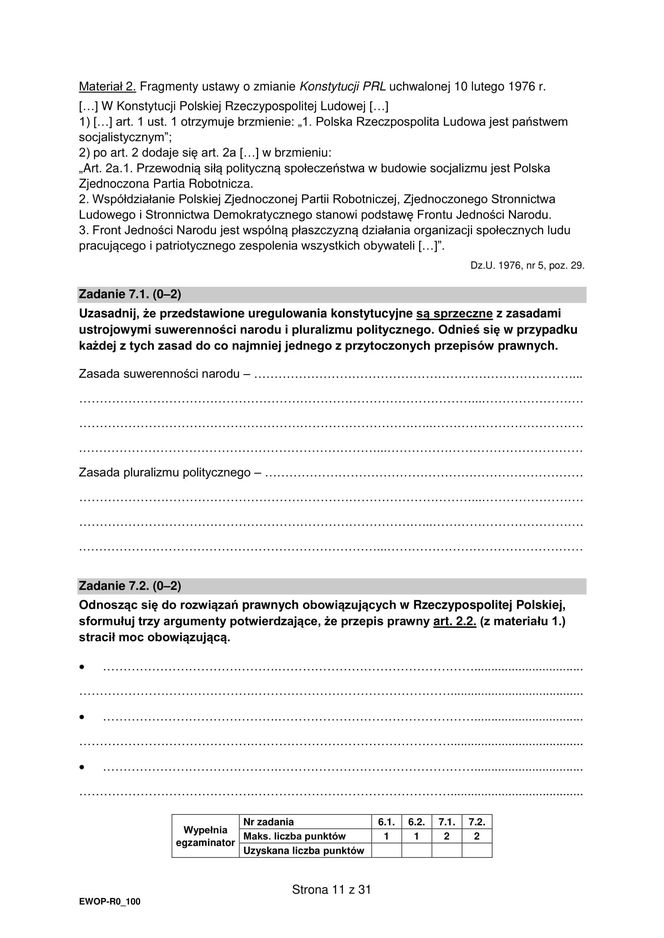 Matura 2025: WOS poziom rozszerzony 13.05.2025. ARKUSZE CKE [Formuła 2015]	