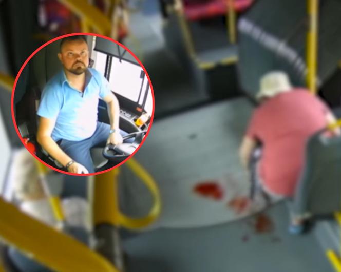 Dramatyczny incydent w autobusie miejskim. Kierowca rzucił się na pomoc krwawiącej kobiecie