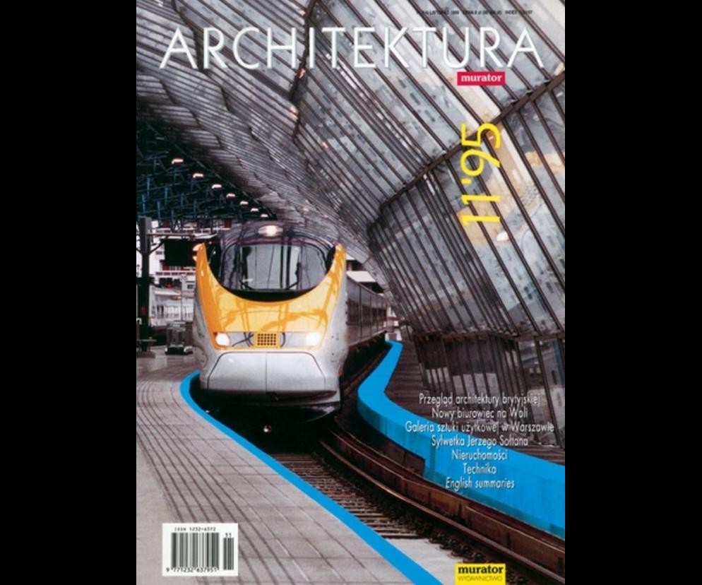 Okładka Miesięcznik Architektura 11/1995