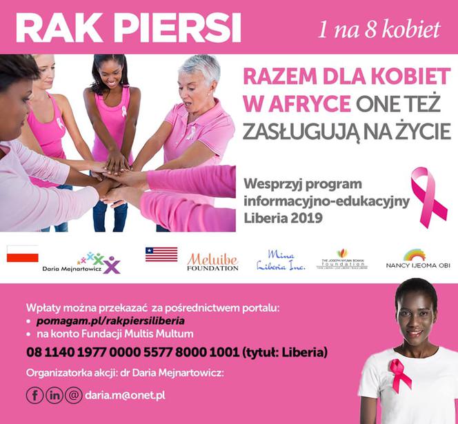 Wspomóż zbiórkę pomagającą kobietą z rakiem piersi w Liberii!