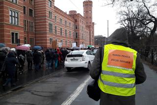 Protest pracowników sądów we Wrocławiu