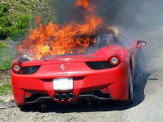 Płonące supersamochody / Ferrari 458 Italia