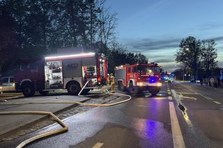 Pożar budynku socjalnego w Człuchowie. Ewakuacja mieszkańców