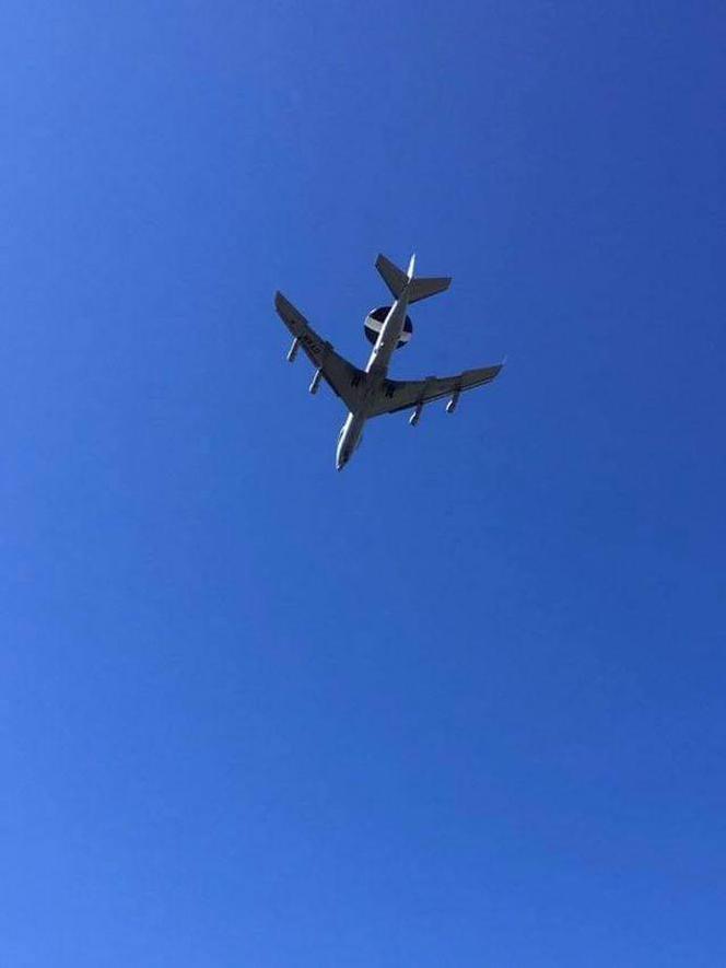 Samolot AWACS nad Krakowem