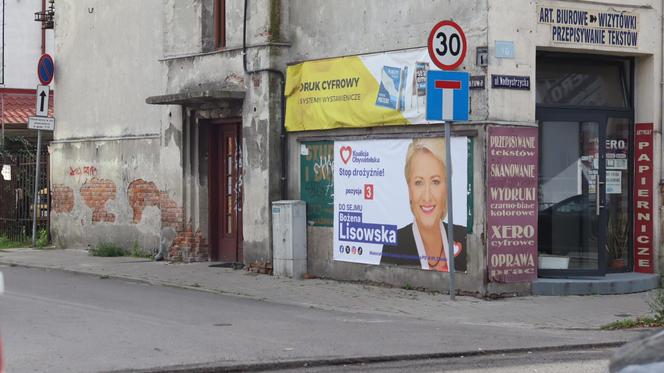 Wyborcze banery w Lublinie. Część jest już zniszczona [GALERIA]