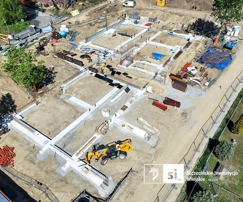 Budowa nowego żłobka przy ulicy Pszczelnej w Szczecinie idzie zgodnie z planem!