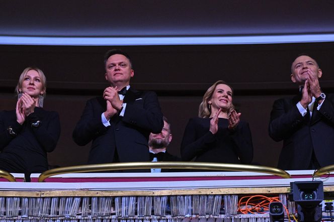 Rafał Trzaskowski i Radosław Sikorski na uroczystej gali po Konkursie Chopinowskim