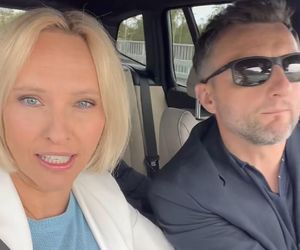 	M jak miłość nowy sezon. Dorota (Iwona Rejzner), Bartek (Arkadiusz Smoleński) na planie