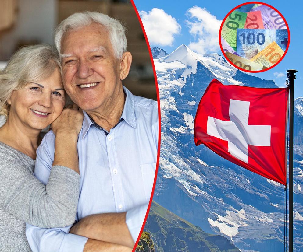 szwajcaria emeryci i  w kółku franki szwajcarskie