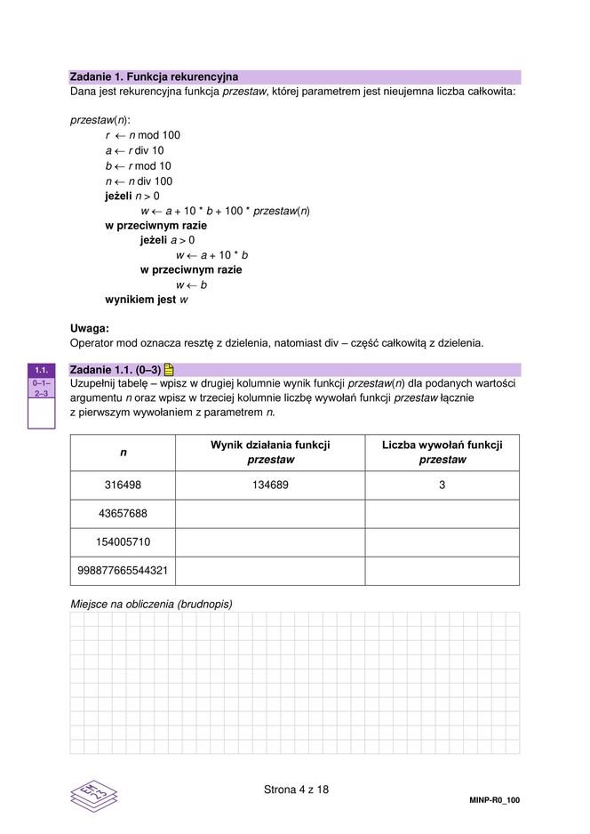 Matura 2025 informatyka rozszerzona - arkusz CKE 14.05.2025 - Formuła 2023