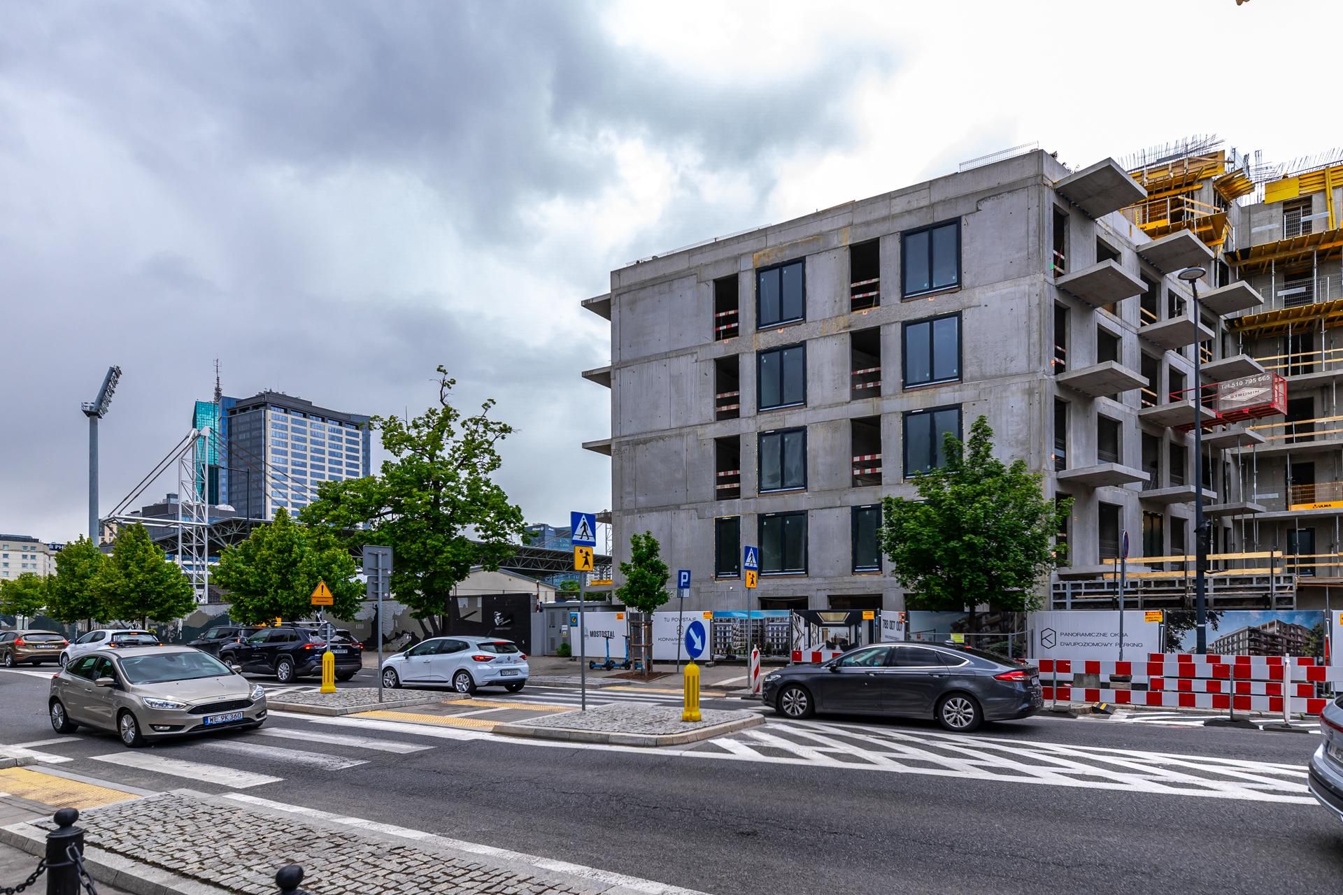 Konwiktorska Residence w Warszawie w trakcie budowy