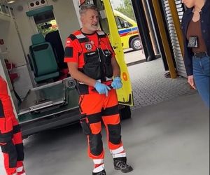 Na sygnale nowy sezon. Róża (Adrianna Jagiełło), Wiktor (Wojciech Kuliński), inspektor Urszula Krzaklewska (Małgorzata Tuszyńska) na planie