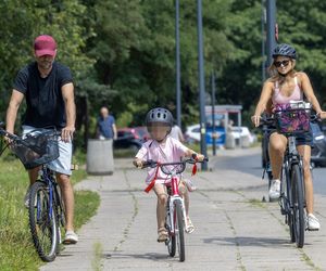 Agnieszka Kaczorowska i Marcin Rogacewicz wybrali się na rowery 