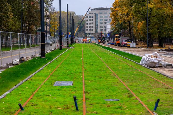 Tramwaj na Gagarina – zielone torowisko