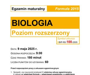 Matura 2025 biologia rozszerzona: ODPOWIEDZI do wszystkich zadań, gotowe rozwiązania matury z biologii rozszerzonej - Formuła 2015 [9.05.2025]	