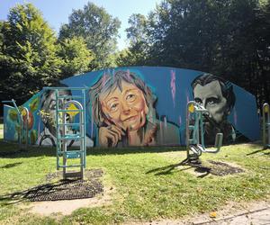 Tarnowskie Góry mają nowy mural. Na nim Dega, Szymborska i Donnersmarck