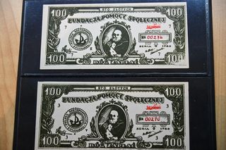 Wystawa banknotów opozycji antykomunistycznej w Szczecinie 