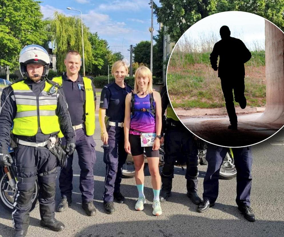 Uciekał przed policją, ale miał pecha. Dogoniła go specjalistka od półmaratonów i biegów z przeszkodami 