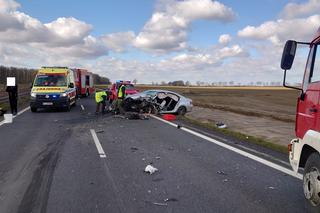 Wypadek na drodze Kąkolewo-Garzyn. Wezwano śmigłowiec