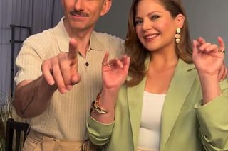 M jak miłość sesja. Melania Grzesiewicz (Anita), Kamil (Marcin Bosak)