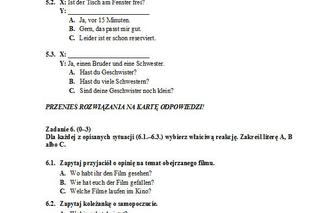 Egzamin gimnazjalny z języka niemieckiego poziom podstawowy - zobacz arkusze, pytania i odpowiedzi.